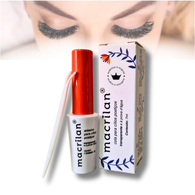 Novo - Cola de Cílios À Prova D'Água Macrilan, Fixação Duradoura, Natural, Aplicação Fácil em Oferta na Shopee