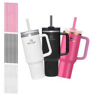 Kit 10 Canudo 31cm Pink/Preto/Transparente Plástico Reutilizável Extra largo em Oferta na Shopee