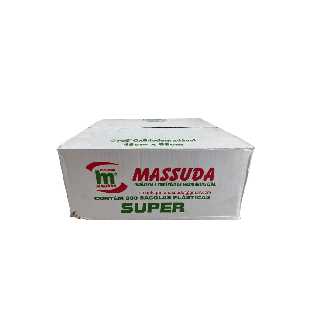 Sacola Plástica Reforçada 48x58 Branca Super Resistente Caixa 800un Mercado Delivery Loja
