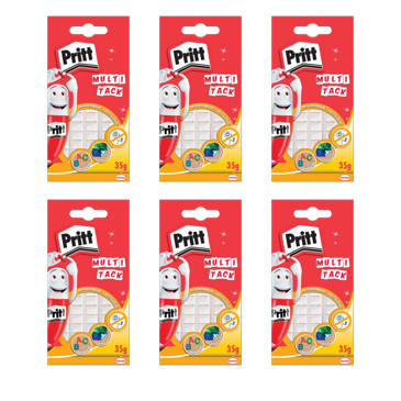 Massa Adesiva Reutilizável Multitack Pritt 35g caixa com 6 em Oferta na Shopee