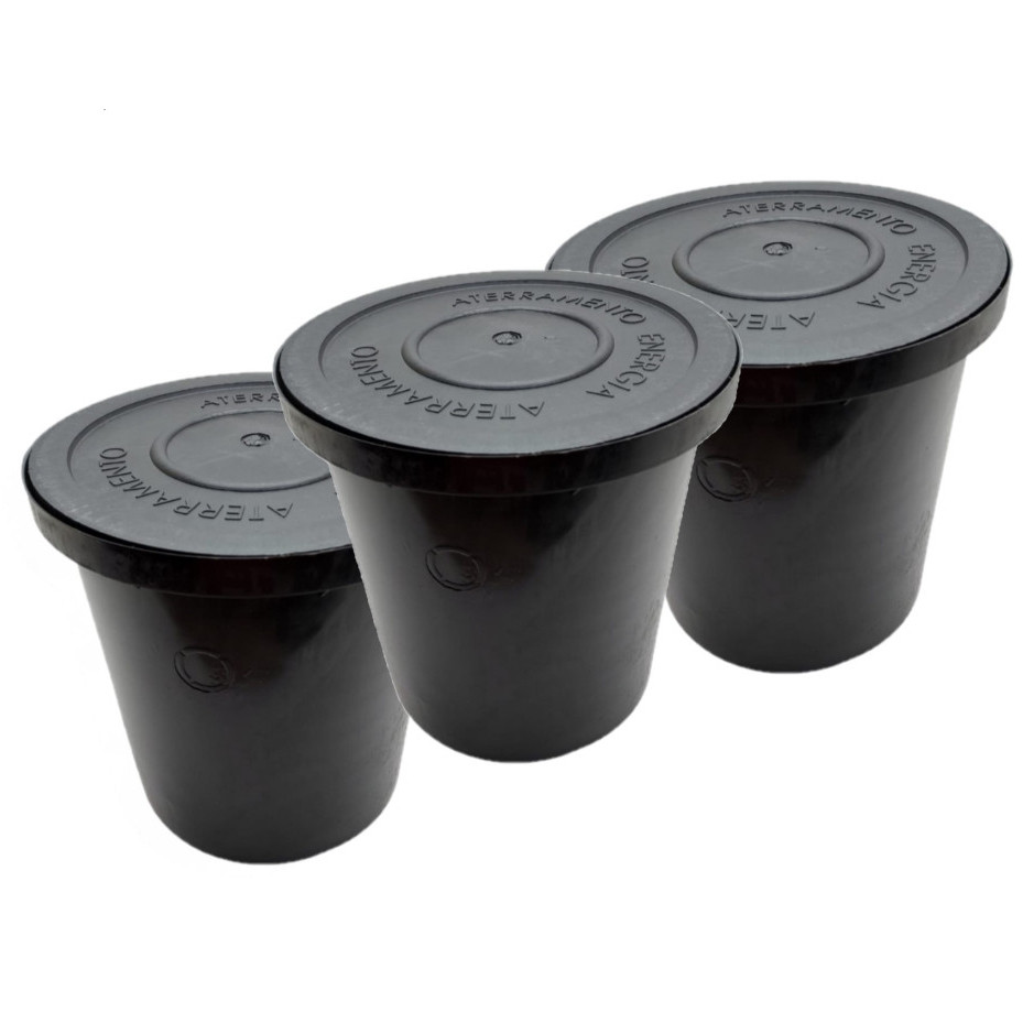 3x Caixa Aterramento Padrão Cemig Energia Fotovoltaica com Tampa 23X23X18cm Normatizada Completa em Oferta na Shopee