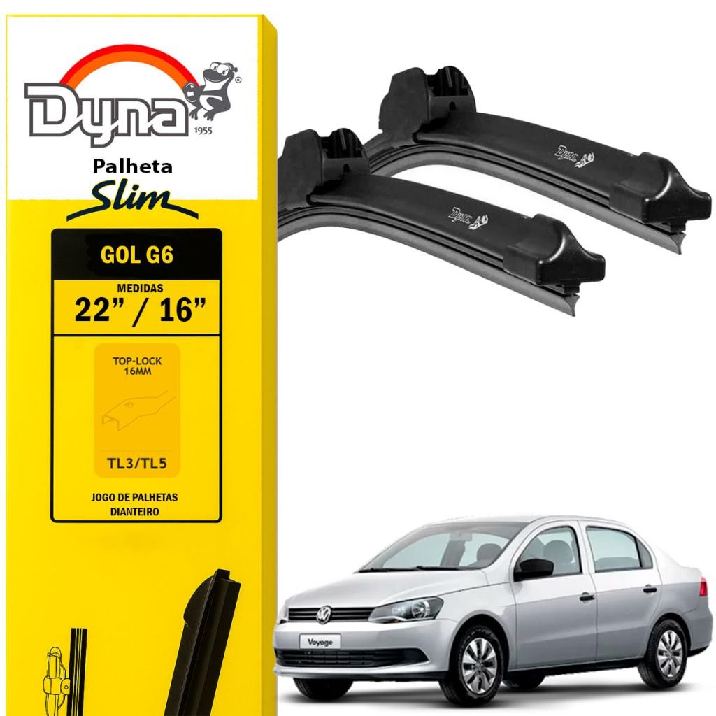 Kit palheta parabrisa dianteiro Voyage G6 2013 em diante Original Dyna Funcionamento Silencioso em Oferta na Shopee