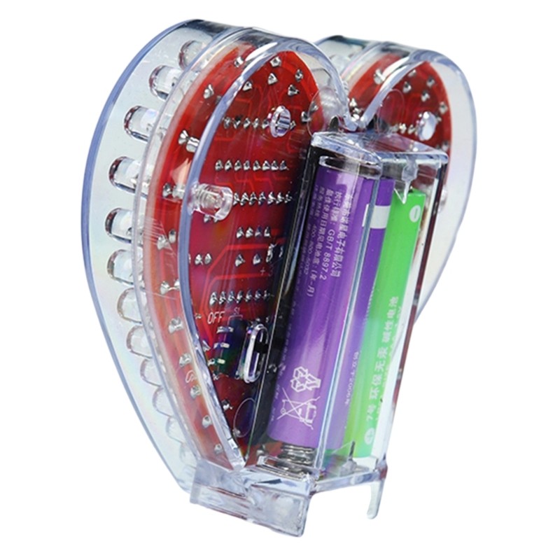 Uuini Educacional Coração Forma LED Solda Kit 32 RGBs Luz Para Escola Doméstica