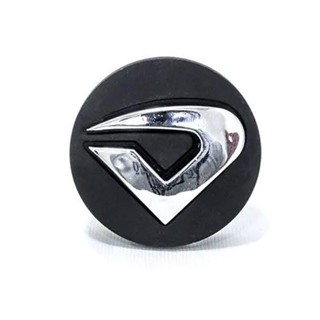 Conjunto Calotas 2 Peças Volcano 50,4 Preto Porta Emblema + Emblema Cromado em Oferta na Shopee