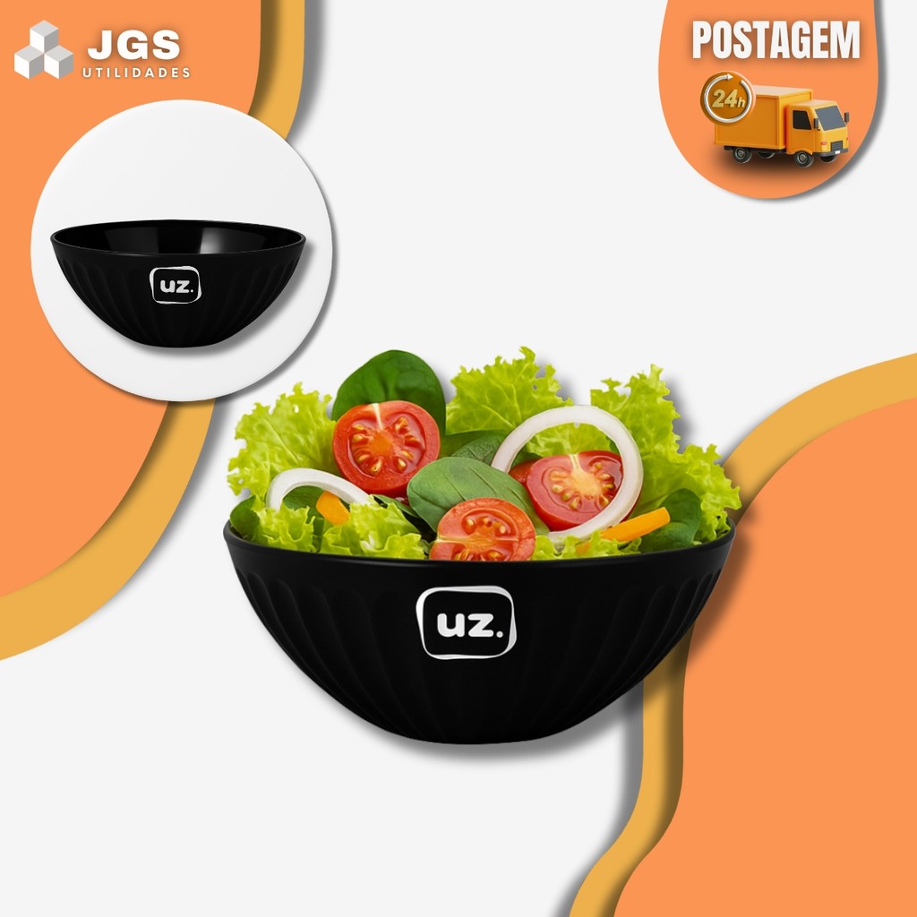 Saladeira Cozinha Vasilha Redonda Plástica 1,5 Litros - UZ
