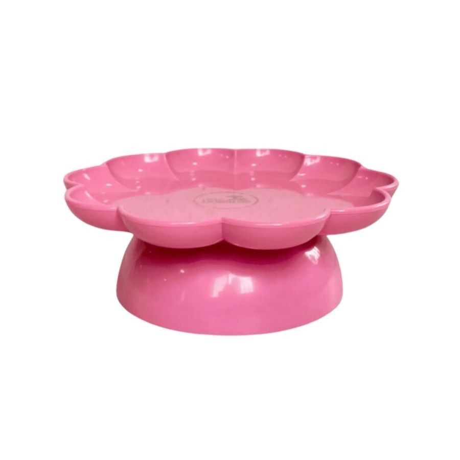 Bandeja Flower Com Pé - 180mm - Rosa - 1 unidade - Só Boleiras - Rizzo - Home & Living