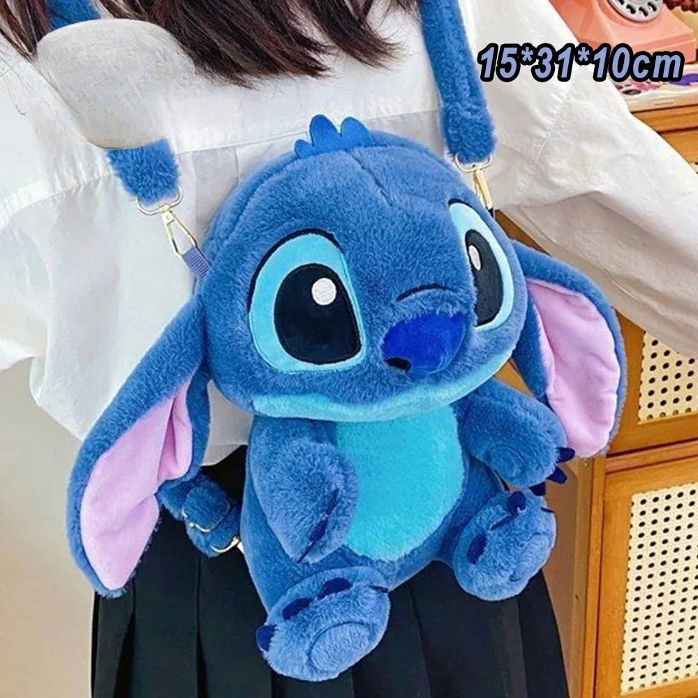 Mochila De Pelúcia Disney Ins Japonês Ponto Azul Engraçado Desenho Animado Estudante De Gr...