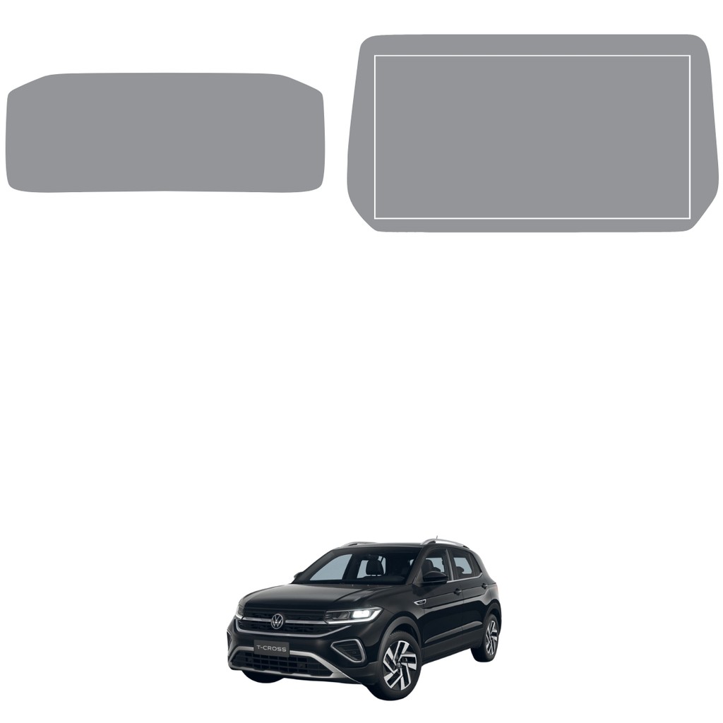 Película PPF Proteção Kit Velocímetro Multimídia VW T-Cross Comfortline 2025 Transparente TPU Anti Risco