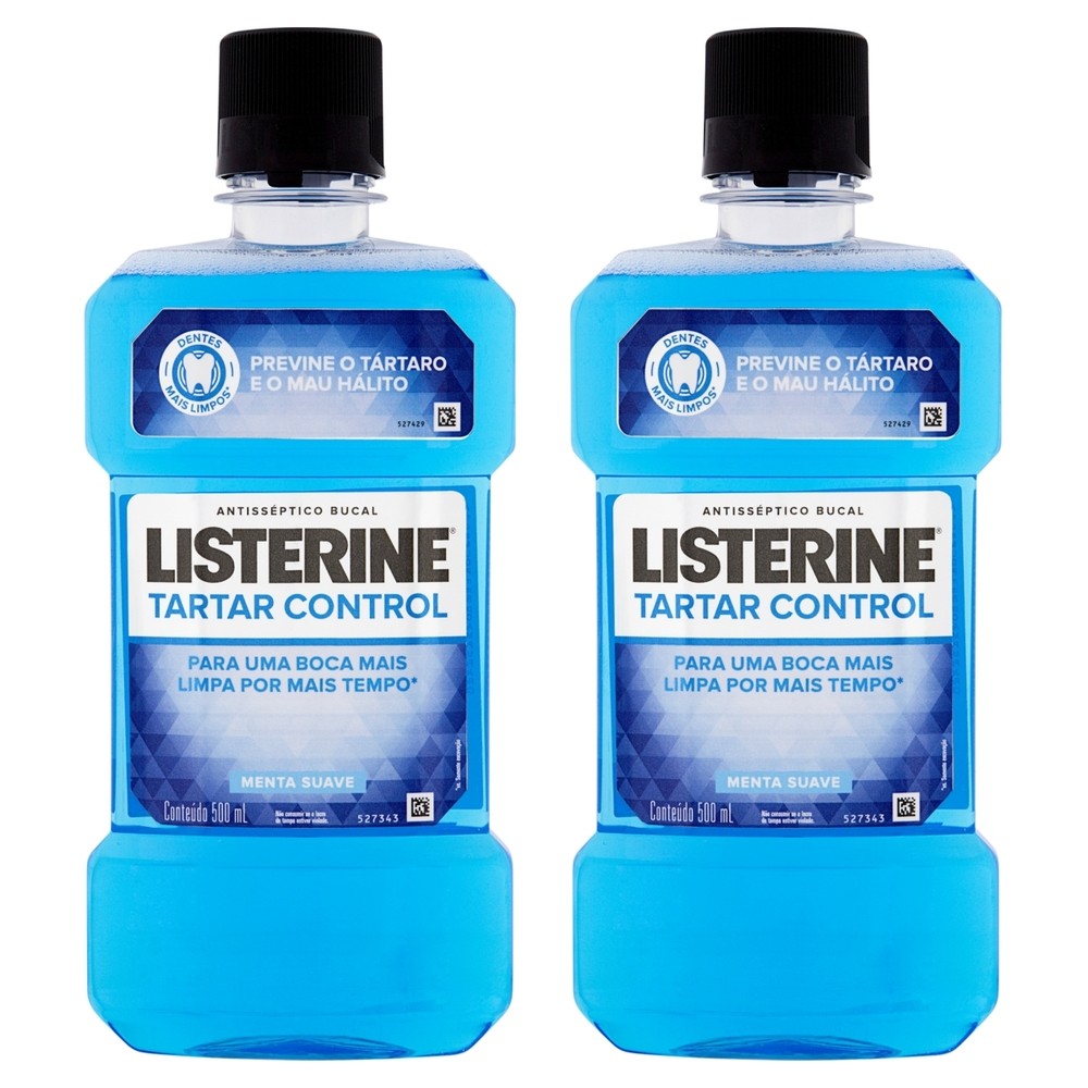 Kit 2 und Antisséptico Bucal Listerine Tartar Control 500ml em Oferta na Shopee