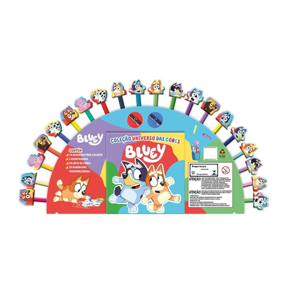 Coleção Universo das Cores Bluey em Oferta na Shopee