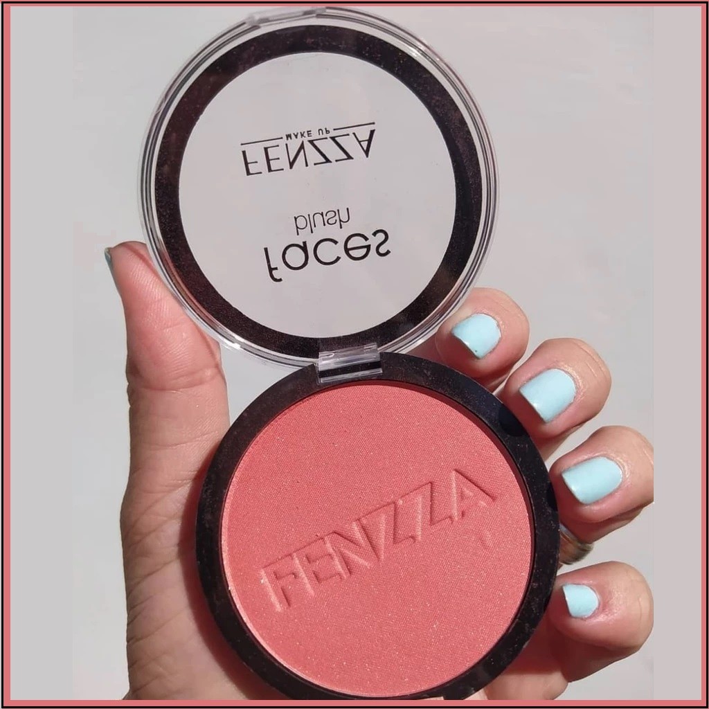 Blush Faces Fenzza - Textura Finissima e Mega Pigmentado Cor 3 - Micro Particulas de Brilho