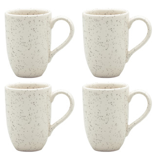 Conjunto Jogo 4 Canecas Xícaras Oxford Flat Chuvisco 350 ml Cerâmica em Oferta na Shopee