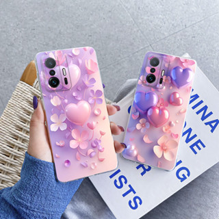 Para Xiaomi 11T 12t Pro Capa À Prova De Choque Gato Fofo Borboleta De Luxo Transparente De Silicone Macio 11 T 12t Mármo em Oferta na Shopee