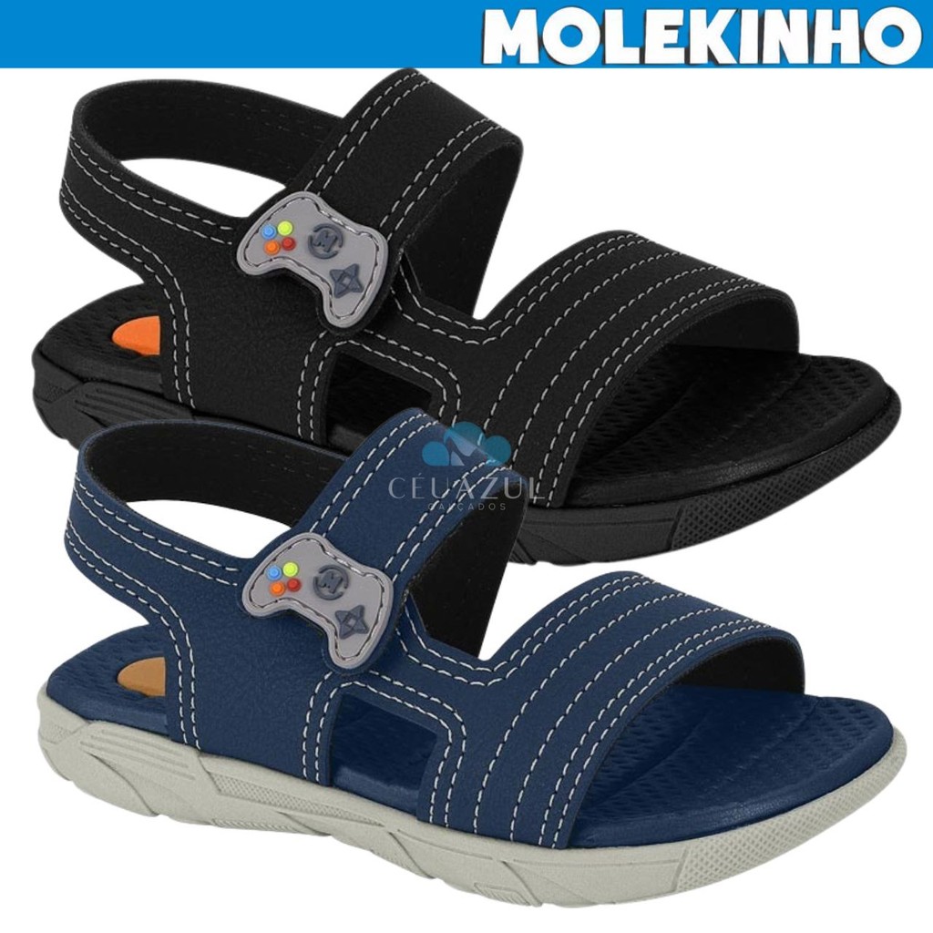 Sandalia Bebe Papete Molekinho Meninos Kids Gamer Estiloso em Oferta na Shopee