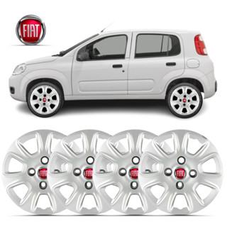 Kit 4 Calota Aro 13 Uno Vivace 2011 2012 2013 Com Emblema em Oferta na Shopee