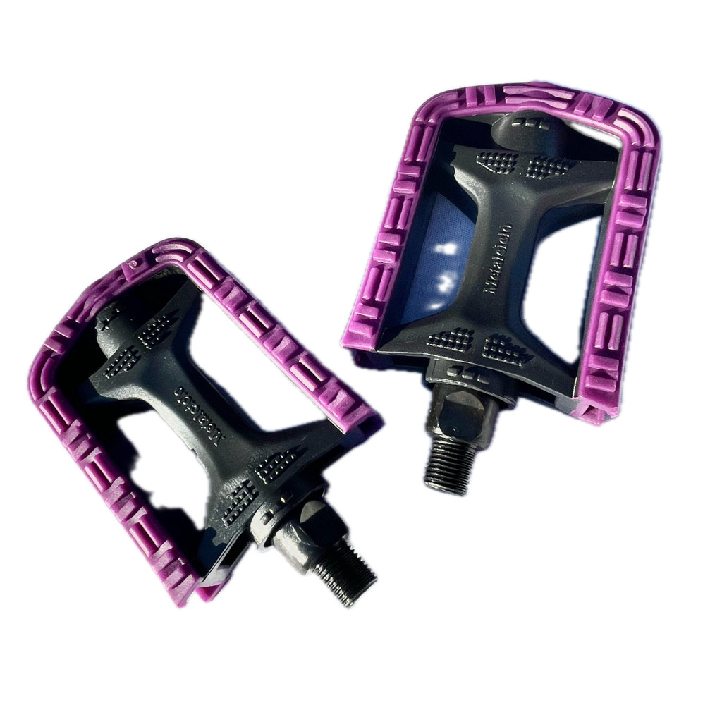 PEDAL MTB NYLON METALCICLO BICOLOR ROXO/PRETO R/F - 1/2