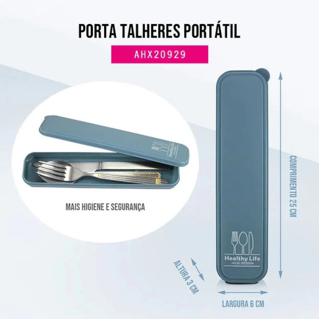 Porta Talheres Portátil Cozinha Cinza Jacki Design - JOY — imagem 2 de 2