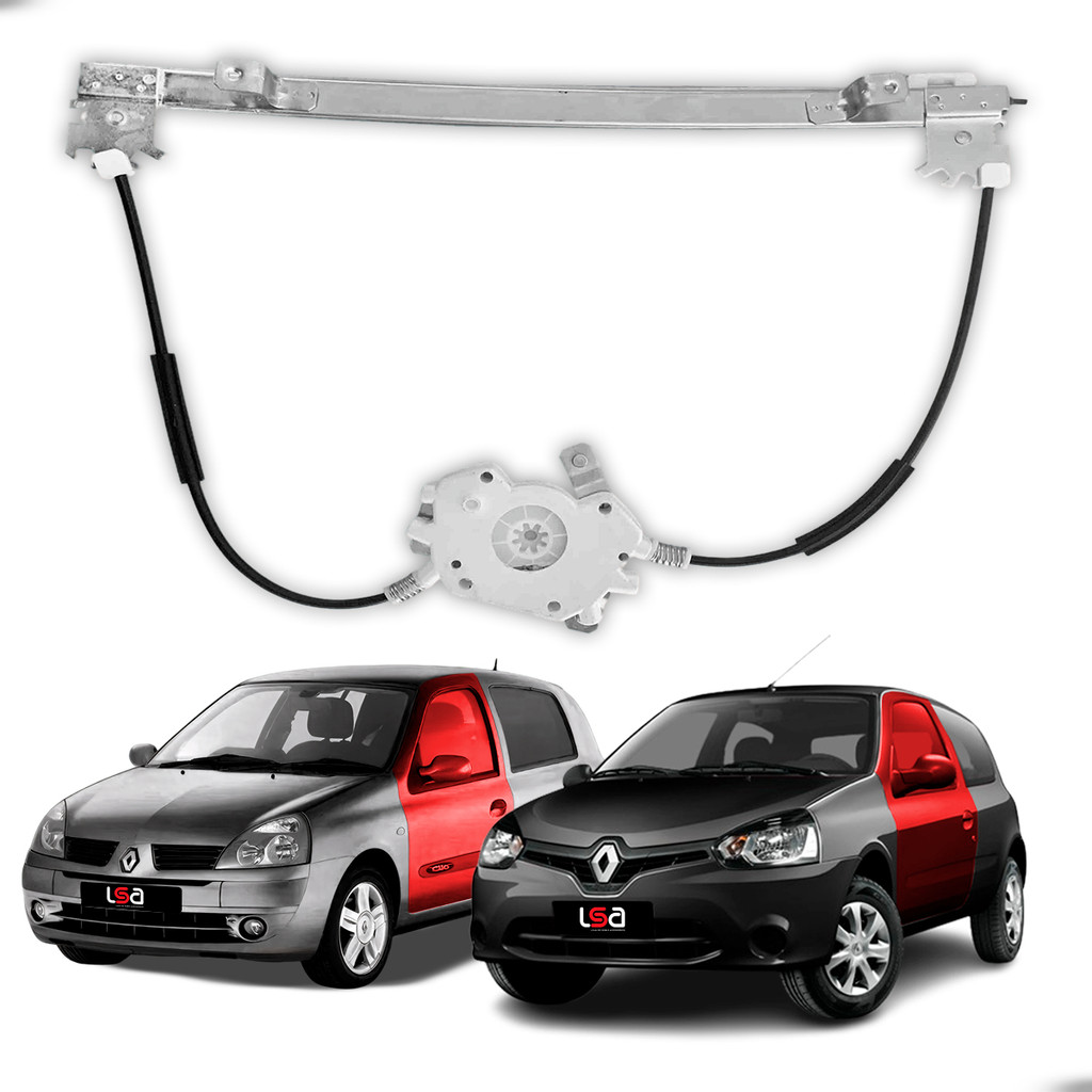 Máquina de Vidro Porta Dianteira Esquerda Renault Clio 1999-2016 Ideal para Reposição de Peças Não Acompanha Motor