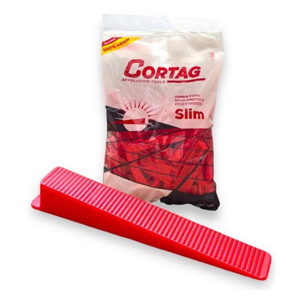 Cunha Nivelador Porcelanato Piso Slim 100 Peças Cortag em Oferta na Shopee