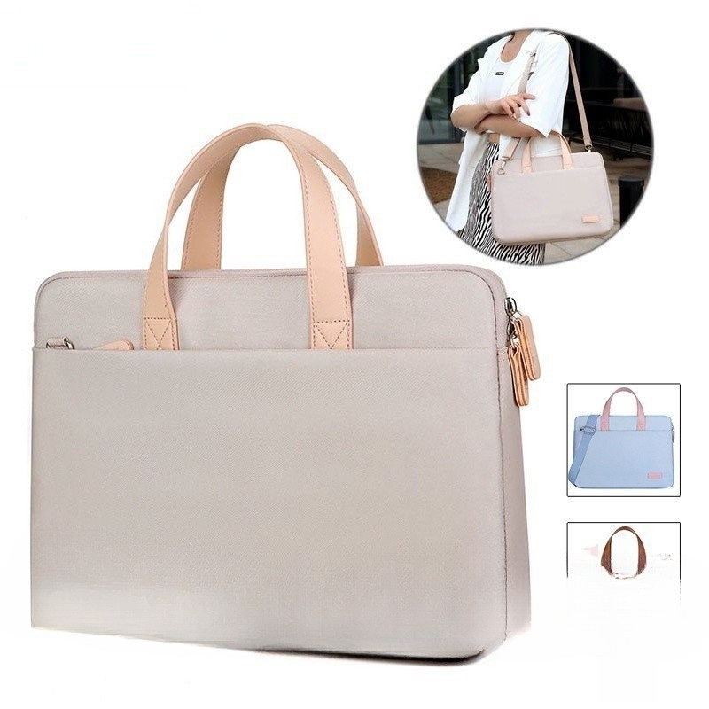 Bolsa de laptop impermeável 13 14 de 15,6 polegadas bolsa de ombro único feminino