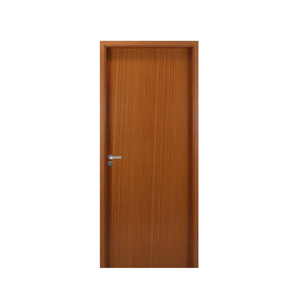 Kit Porta de Madeira Lisa 215x74cm com Batente de MDF Ultra 10cm Melamínica MGM Mogno - Home & Living