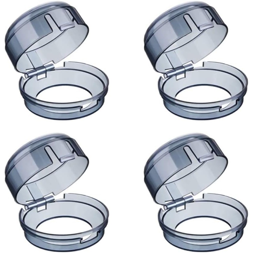 Kit 4 Protetor Botão De Fogão Transparente Proteção Infantil