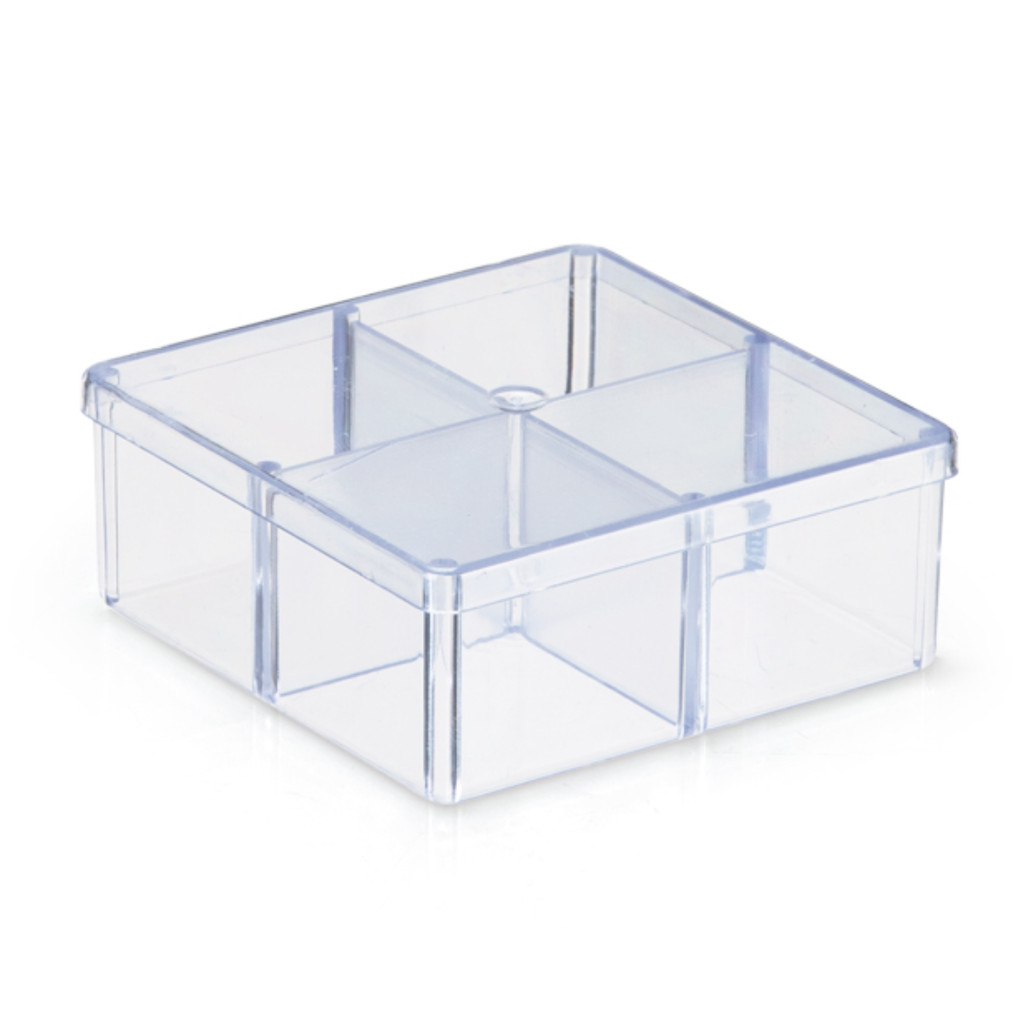 10~30 Caixa Acrílica 7x7 Com Divisória Para Lembrancinha Festa Organizadora Resistente Oldani