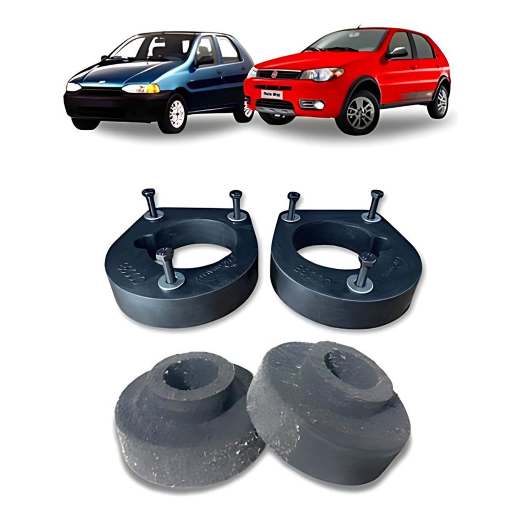 Kit Calço De Mola Dianteiro E Traseiro 5cm PALIO