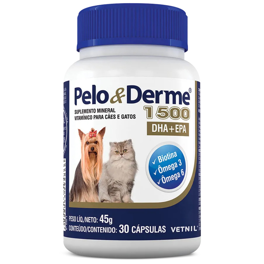 Pelo E Derme 1500mg Dha+epa (30 Caps) em Oferta na Shopee