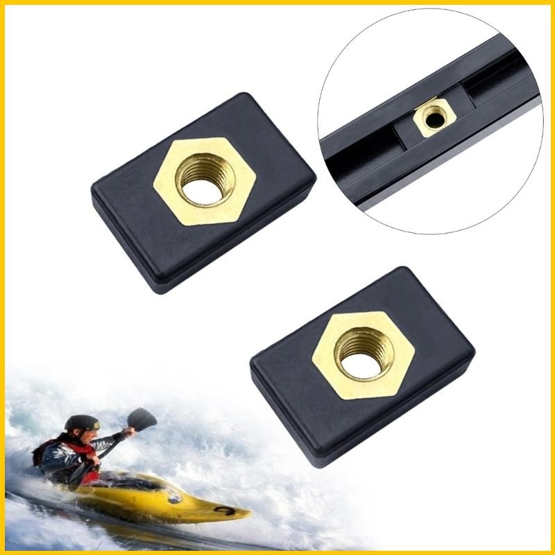 SUN 6mm Trilho Caiaque Cobre Porca Suporte Vara Pesca Base Montagem Duradoura