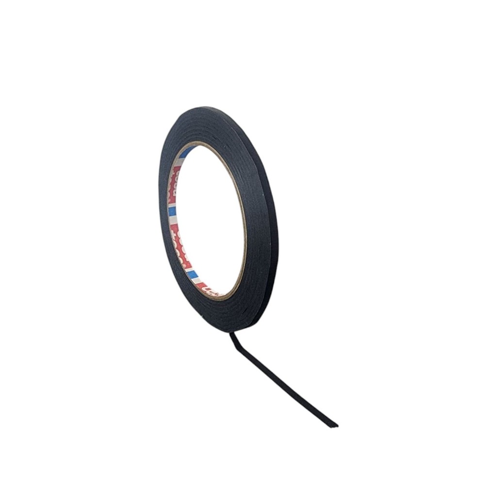 Fita Crepe Preta 4323 Profissional 06mmx50m Tesa em Oferta na Shopee