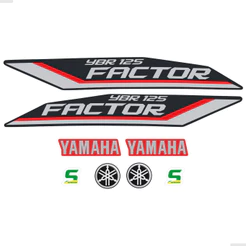 Kit Adesivos Para Yamaha Factor 125 Ybr 2012 Moto Vermelha