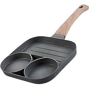 Frigideira Antiaderente 4 Ou 3 Partes Hambúrguer Ovo Carne