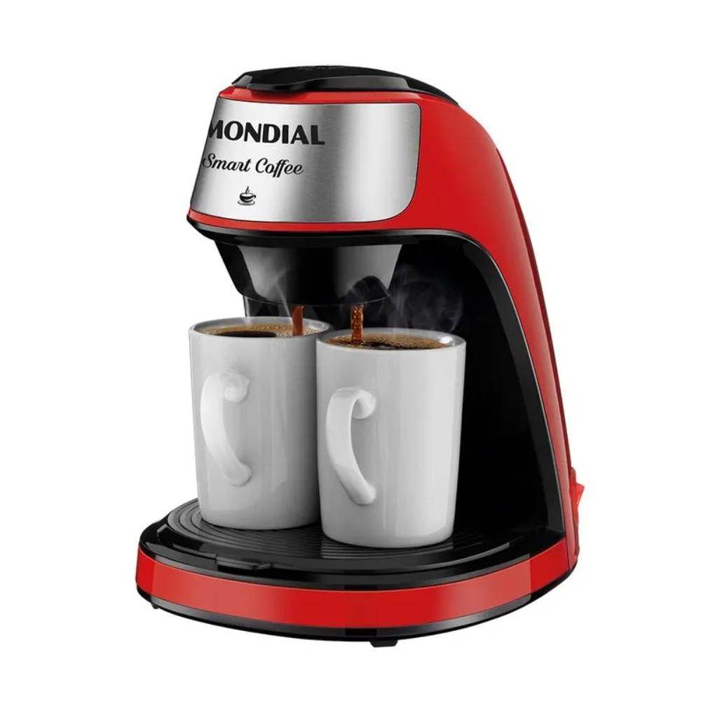 Cafeteira Elétrica Mondial Smart Coffe Vermelho/Inox 500W 220V - C-42-2X-RI em Oferta na Shopee