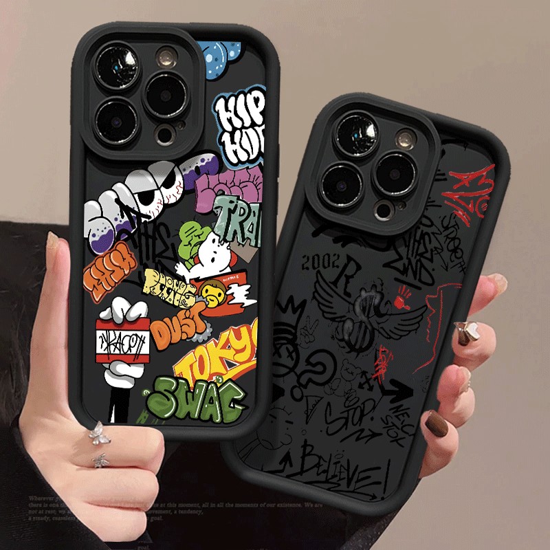 Capinha Capa de Silicone Padrão de grafite Anti queda e Macia para Samsung A04 A05 A10 A12 A14 A15 A32 A35 A55 A72 em Oferta na Shopee