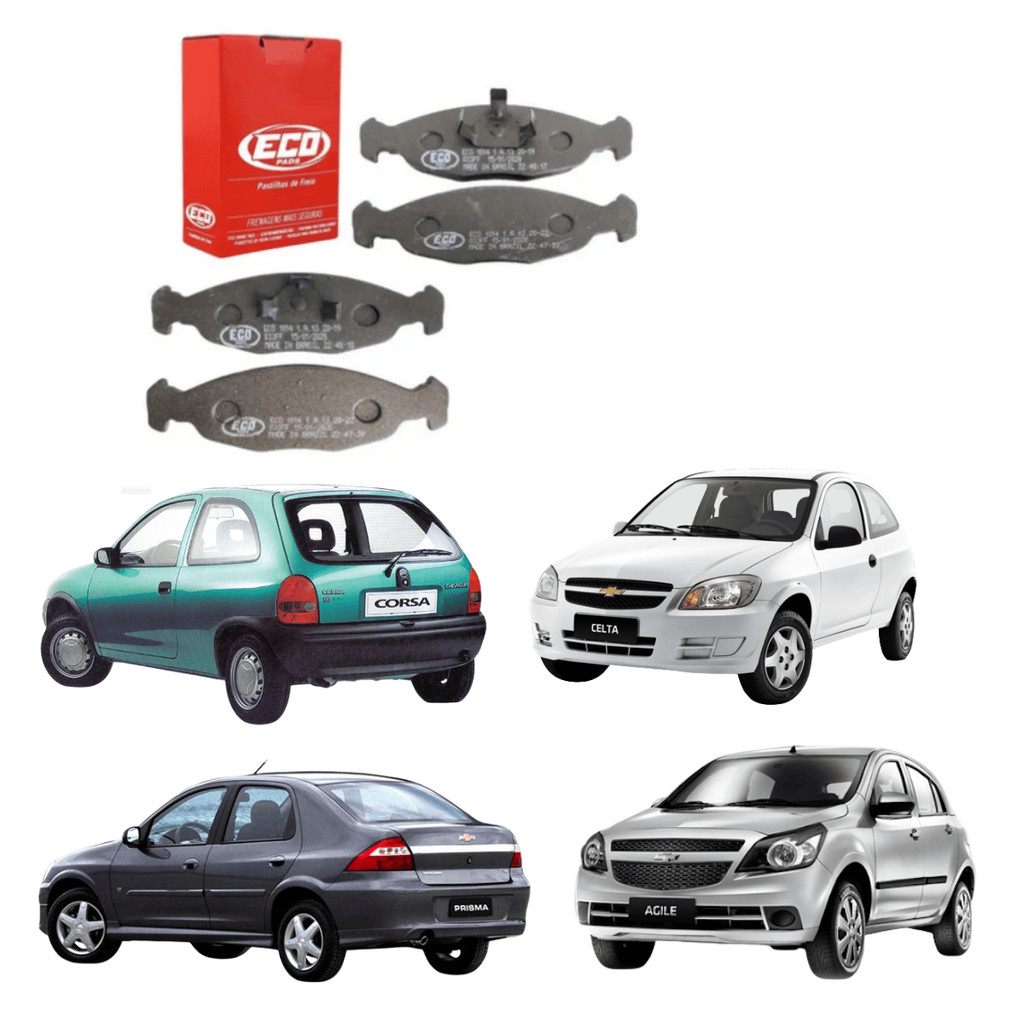 PASTILHA DE FREIO DIANTEIRA ECOPADS CORSA 94 EM DIANTE CELTA 2000 A 2009  PRISMA 2007/2012 em Oferta na Shopee