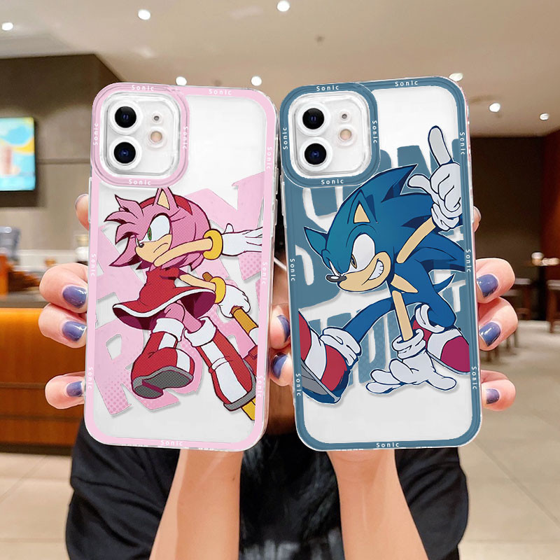 Capa Transparente Anti-Impacto Sonic the Hedgehog Para Redmi a2 a3 9a 10c 12 13