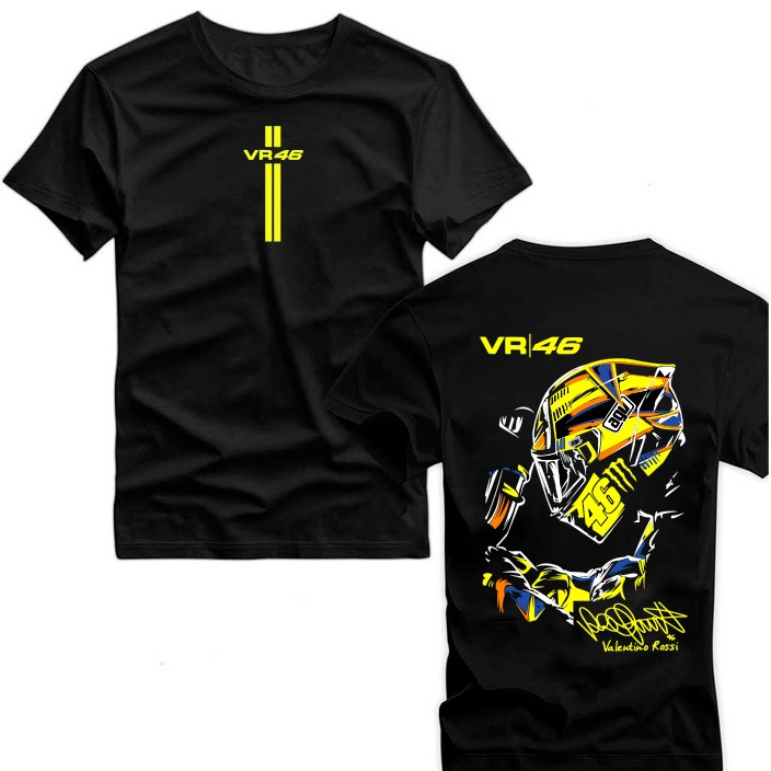 Camiseta Valenti Rossi Moto Sport Moto Gp Camisa Yamaha Doctor 46 Frente E Costas em Oferta na Shopee