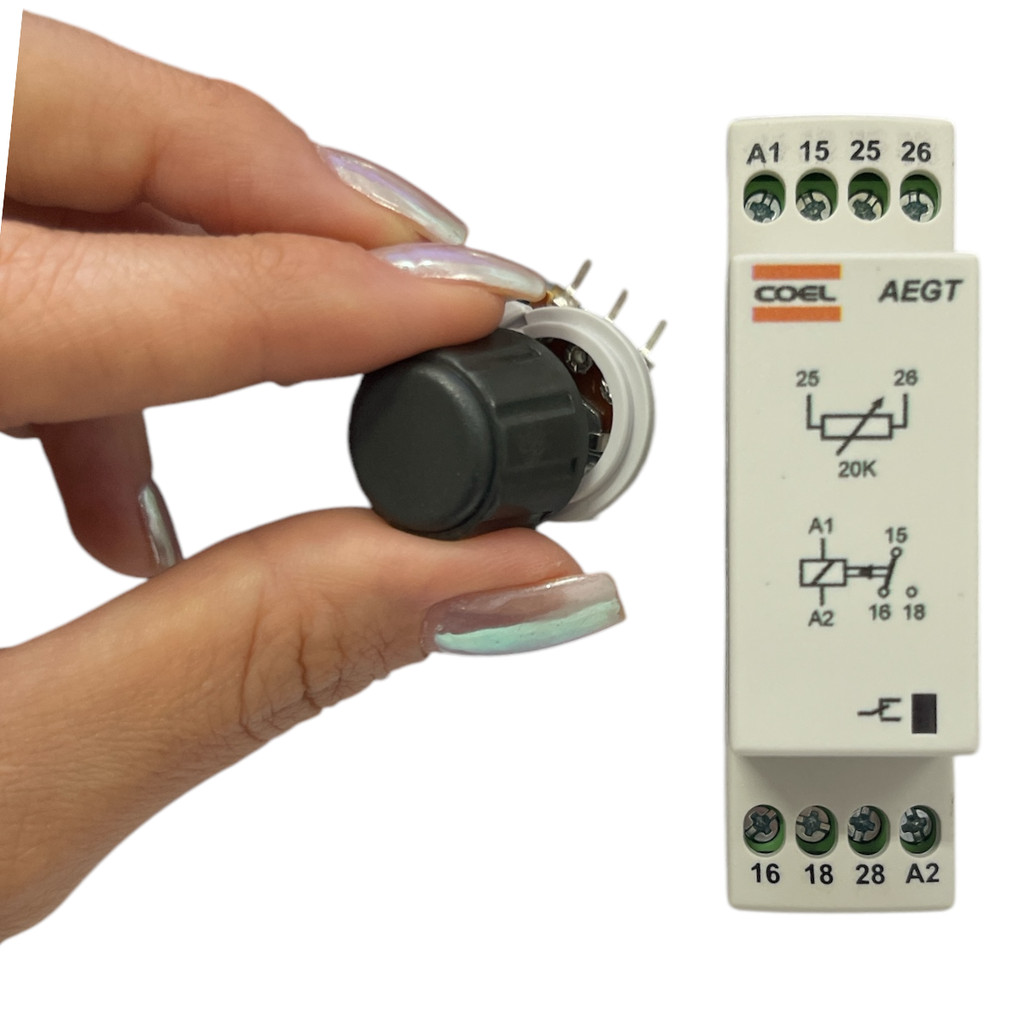 Coel Rele De Tempo Timer C/potenciômetro Externo 15seg 24vca