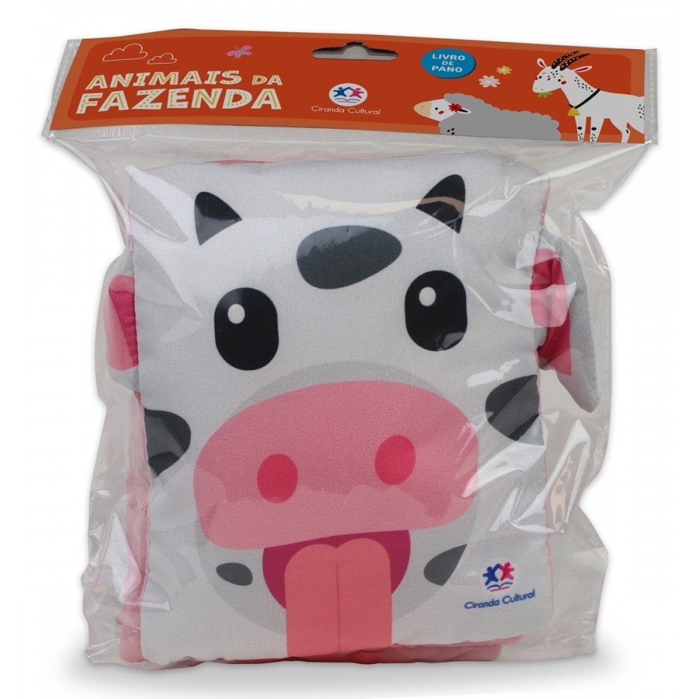 Livro Pano Animais da fazenda em Oferta na Shopee