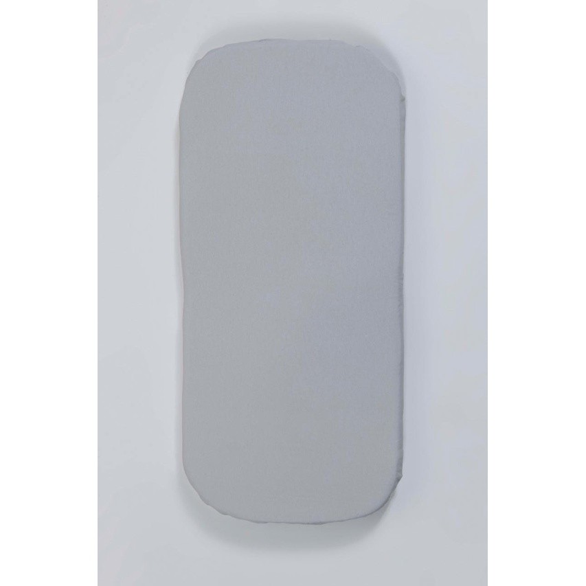 Colchonete para Carrinho de Bebê Cinza Liso com Espuma Densidade 16 Colchao para Carrinho de Bebe Moisés Oval