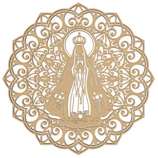 Mandala Nossa Senhora Aparecida MDF Cru 3 mm enfeite decor em Oferta na Shopee
