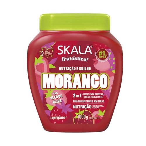 CREME TRATAMENTO SKALA 1KG FRUTASTICA MORANGO 2EM1 em Oferta na Shopee