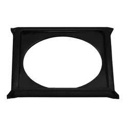 Porta Grelha Ralo Click Quadrado 10x10 cm Suporte Preto Aço Inox Caixilho