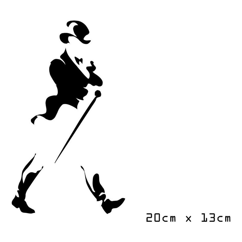 Adesivo Johnnie Walker 20cm X 13cm Varias Cores 