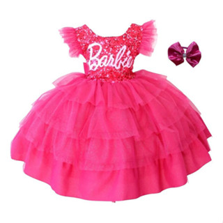 Vestido de Festa Infantil Pink Princesa Festa Luxo E Tiara. em Oferta na Shopee
