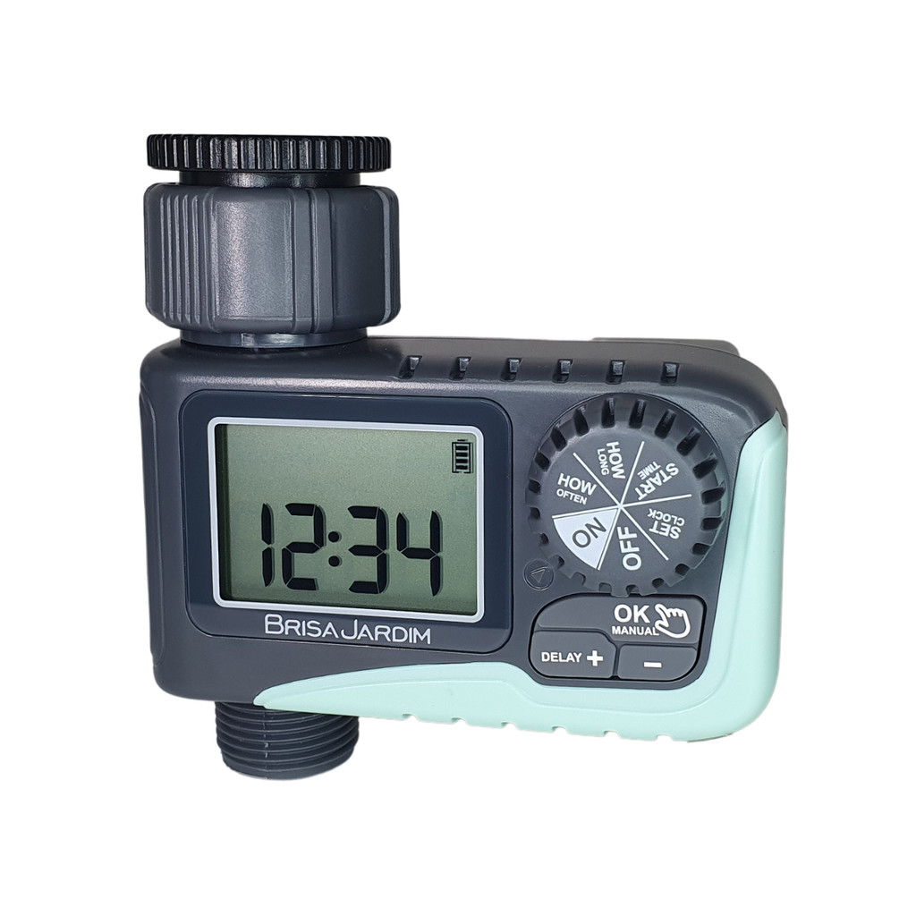 Controlador Digital Irrigação BrisaJardim TIE11 Programação Automática Jardins Hortas Áreas Externas em Oferta na Shopee