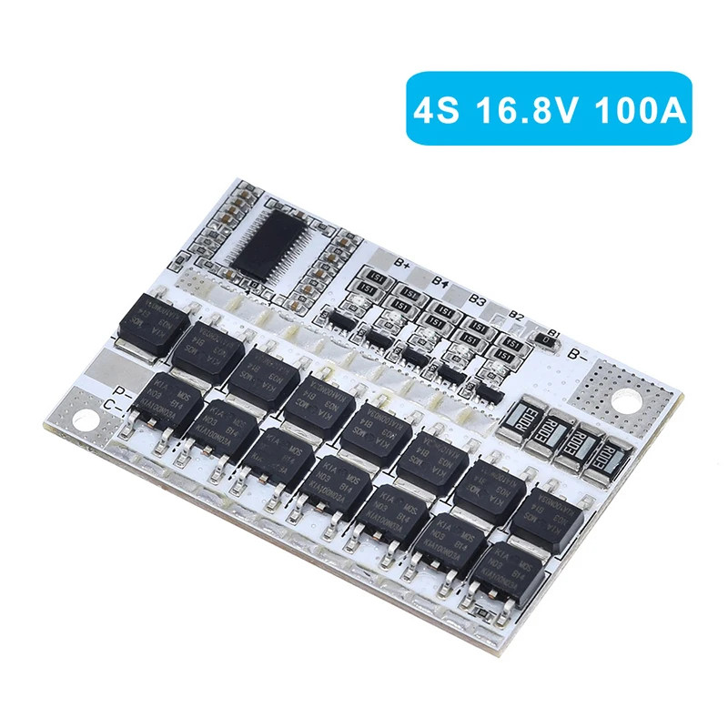 Placa de Proteção BMS 4S 100A 16,8V  Bateria 18650