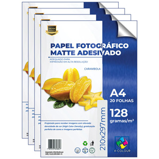 Papel Fotográfico X-Colour Matte Adesivo 128g A4 100 Folhas em Oferta na Shopee