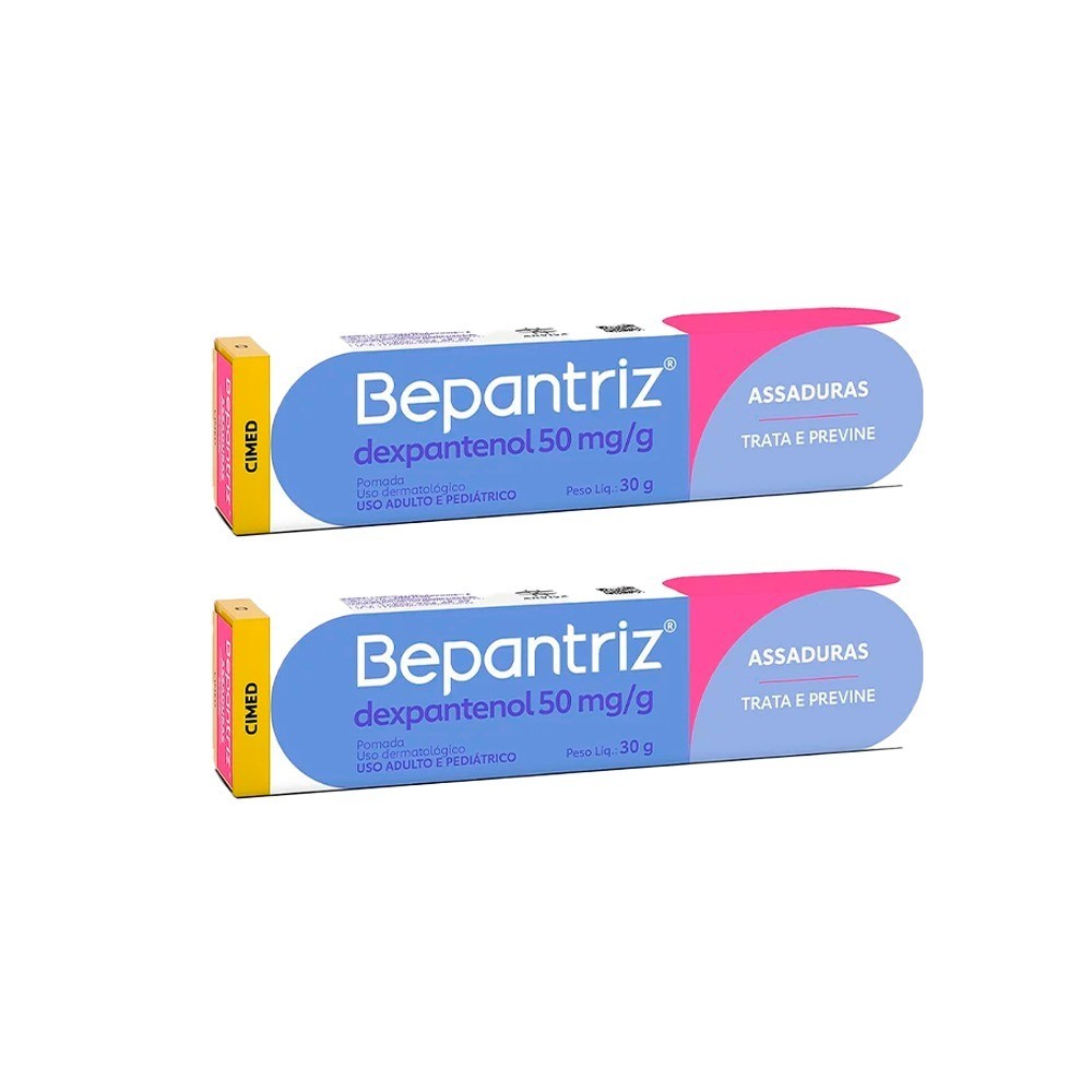 Kit 2 Bepantriz Dexpantenol 50mg Dupla Proteção - 30g - Cimed